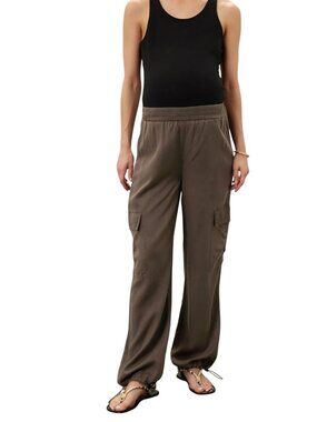 Ripe Logan Cargo Maternity Pants in Chocolate Large Womens Relaxed Trousers